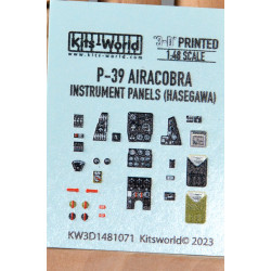 Kits World Kw3d1481075 1/48 3d Decal Instruments Panel Bell P-39 Airacobra Hasegawa