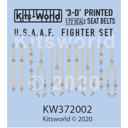 Kits World Kw3d172002 1/72 3d Decal Seat Belt Wwii U.s.a.a.f Fighter