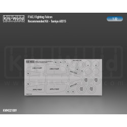 Kits World Kwm32-1009 1/32 Mask For F-16cj Block 50 Fighting Falcon Canopy/Wheels For Tamiya