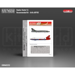 Kits World Kwm48-1010 1/48 Mask For Hawker Hunter F.6 Canopy/Wheels Airfix A09185