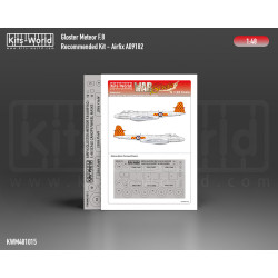 Kits World Kwm48-1015 1/48 Mask Gloster Meteor F.8 Canopy/Wheel Airfix A09182