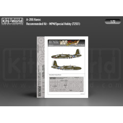 Kits World Kwm72-1015 1/72 A-20g Havoc Canopy/Wheel Mask For Mpm/Special Hobby 72551 Kits