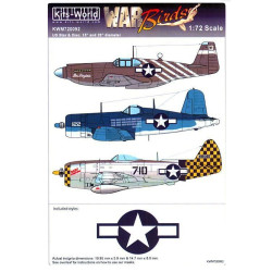 Kits World Kwm720092 1/72 Mask For Us Stars And Bar 1943-1947 Paint Mask Set 15 Inch And 20 Inch