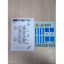 Lf Models C32111 1/32 P-38l Fah Two Tailed Devil Decal For Trumpeter, Revell Lf Models C32111 1/32 P-38l Fah Two Tailed Devil Decal For Trumpeter, Revell