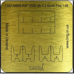 Lmg Ba-48001 1/48 Raf 250lb Mk 6 2 Bomb Fins Thickness 0-2mm