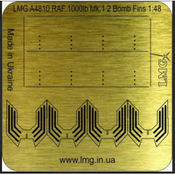 Lmg Ba-48003 1/48 Raf 1000lb Mk 1 2 Bomb Fins Thickness 0-2mm