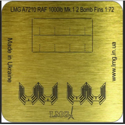 Lmg Ba-72006 1/72 Raf 1000lb Mk1 4 Bomb Fins Thickness 0-1mm