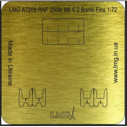 Lmg Ba-72007 1/72 Raf 250lb Mk 6 8 Bomb Fins Thickness 0-1mm