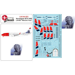 Lima November Decals 144-551 1/144 Norwegian B737-800 Ln-ngi Wenche Foss