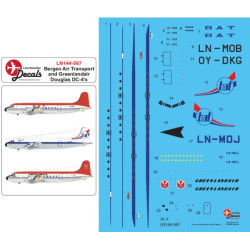 Lima November Decals 144-567 1/144 Bergen Air Transport/Bat And Greenlandair Dc-4