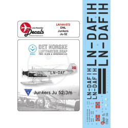 Lima November Decals 144-572 1/144 Dnl Junkers 52 Includes Masks For The Windows