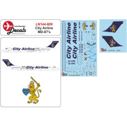 Lima November Decals 144-609 1/144 City Airline Sweden Md-87