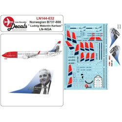 Lima November Decals 144-632 1/144 Norwegian B737-800 Ln-nga Ludvig Walentin Karlsen