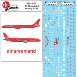 Lima November Decals 144-647 1/144 Air Greenland B757