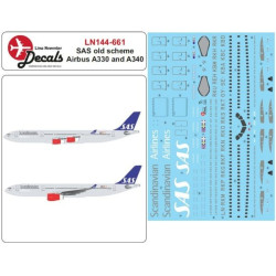 Lima November Decals 144-661 1/144 Sas A330/340 Early Scheme
