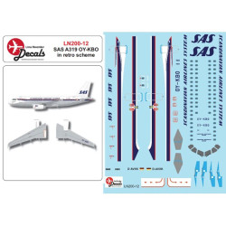Lima November Decals 200-12 1/200 Sas Airbus A319 Retro Cs