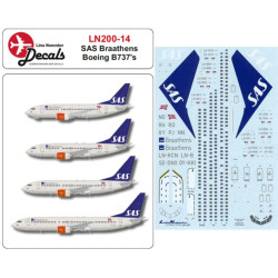 Lima November Decals 200-14 1/200 Sas Braathens B737s