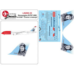 Lima November Decals 200-33 1/200 Norwegian B787-900 G-ckwf Charles Lindberg