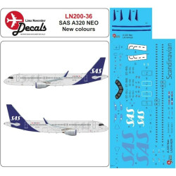 Lima November Decals 200-36 1/200 Sas A320 Neo New Cs