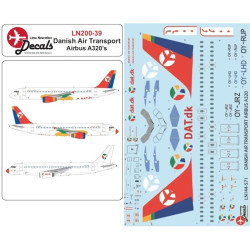 Lima November Decals 200-39 1/200 Danish Air Transport A320