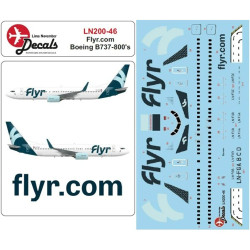 Lima November Decals 200-46 1/200 Flyr B737-800