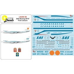 Lima November Decals 200-59 1/200 Sas/Scanair B747 First Scheme