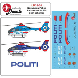 Lima November Decals 32-06 1/32 Norwegian Police Ec135