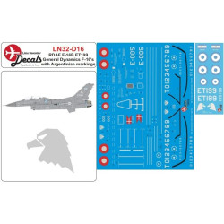 Lima November Decals 32-d16 1/32 Royal Danish Air Force F-16b Et199 With Argentinian Markings