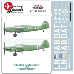 Lima November Decals 48-09 1/48 Wideroe Bf-108 Taifun