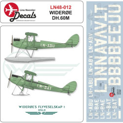 Lima November Decals 48-12 1/48 Wideroe Dh-60m Moth