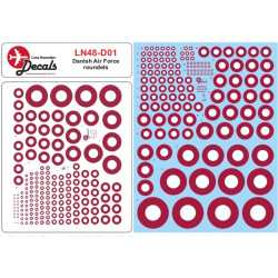 Lima November Decals 48-d01 1/48 Royal Danish Air Force Roundels