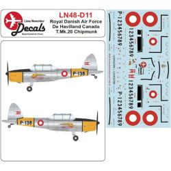 Lima November Decals 48-d11 1/48 Royal Danish Air Force Dhc-1 Chipmunk