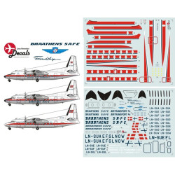 Lima November Decals 72-507 1/72 Fokker F-27 Braathens Safe All 3 Schemes Incl Masks