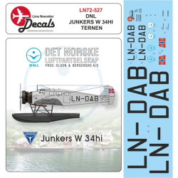 Lima November Decals 72-527 1/72 Dnl Junkers 34w Includes Window Masks