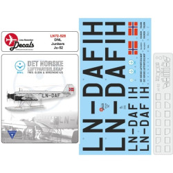 Lima November Decals 72-528 1/72 Dnl Junkers 52 Includes Window Masks For Revell