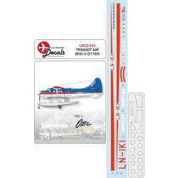 Lima November Decals 72-535 1/72 Transit-air Dhc-3 Otter, Includes Window Masks