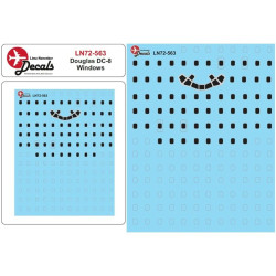 Lima November Decals 72-563 1/72 Dc-8 Windows, Enough For All Dc-8 Models