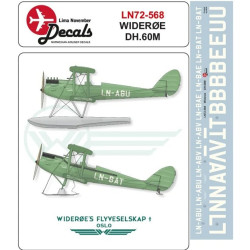 Lima November Decals 72-568 1/72 Wideroe Dh-60m Moth