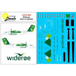 Lima November Decals 72-582 1/72 Wideroe Dhc-8-100/200 With Masks