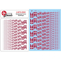 Lima November Decals 72-d02 1/72 Royal Danish Air Force Splitflags