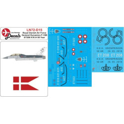 Lima November Decals 72-d15 1/72 Royal Danish Air F-16b H.k.h.50 Years