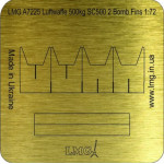 Lmg Ba-72021 1/72 Luftwaffe 500kg Sc500 2 Bomb Fins Thickness 0-1mm