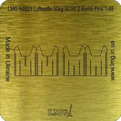 Lmg Ba-48019 1/48 Luftwaffe 50kg Sc50 2 Bomb Fins Thickness 0-2mm