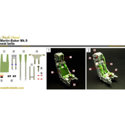 Metallic Details Mdp32033 1/32 3d Seatbelt Decals For Martin-baker Mk 9 Ejection Seat Set For 2 Seats Metallic Details Mdp32033 1/32 3d Seatbelt Decals For Martin-baker Mk 9 Ejection Seat Set For 2 Seats