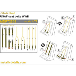 Metallic Details Mdp48006 1/48 Japan Seat Belts Wwii Type1 Aircraft Kit