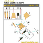 Metallic Details Mdp72015 1/72 Italian Seat Belts Wwii