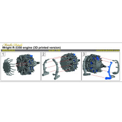 Metallic Details Mdr48282 1/48 Wright R-3350 Radial Engine 3d Printed Detail Set For B-29 Superfortress Lockheed Constellation B-32 Dominator Aircraft Models