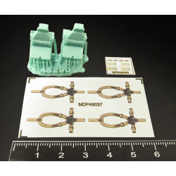 Metallic Details Mdr48290 1/48 Pilot Seats For Uh-60 Black Hawk Sh-60 Seahawk Mh-60 Early Version 3d Printed Detail Set For 2 Seats Helicopter Cockpit Upgrade For Scale Models
