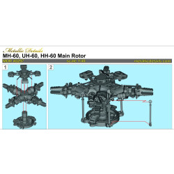 Metallic Details Mdr48299 1/48 Main And Tail Rotor Set For Mh-60 Uh-60 Hh-60 Pave Hawk 3d Printed Detail Upgrade