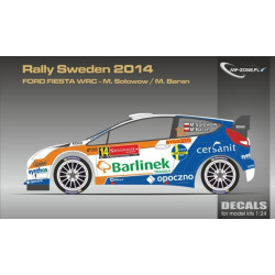 Mf-zone Dc2411 1/24 Ford Fiesta Wrc Cersanit Rally Sweden 2014 14 Solowow Baran